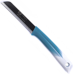 Solingen Kartelmes - Tomatenmes met Kartel - RVS - 19 cm met "Blade Cover" - Bi-Color Turquoise met Wit