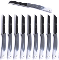 Solingen Kartelmes - Tomatenmes met Kartel - RVS - 19 cm met "Blade Cover" - Bi-Color Grijs met Wit - 10 stuks