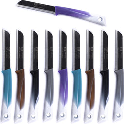 Solingen Kartelmes - Tomatenmes met Kartel - RVS - 19 cm met "Blade Cover" - Bi-Color Mix - 10 stuks