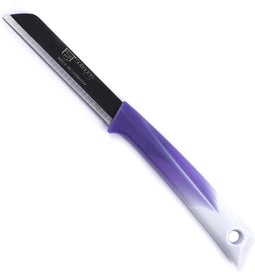Solingen Kartelmes - Tomatenmes met Kartel - RVS - 19 cm met "Blade Cover" - Bi-Color Paars met Wit