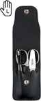 Solingen Linkshandige Manicureset - Zwart Lederen Etui - 3-delig