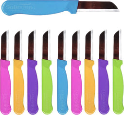 Solingen Schilmesje Robuust Handvat - RVS Glad - 16 cm met "Blade Cover" - Mix - 10 Stuks