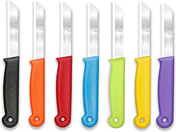 Solingen Schilmesje - RVS Glad - 16 cm met "Blade Cover" - Mix - 7 Stuks