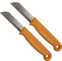 Solingen Schilmesje - RVS Glad - 16 cm met "Blade Cover" - Oranje -2 stuks