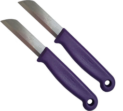 Solingen Schilmesje - RVS Glad - 16 cm met "Blade Cover" - Paars - 2 stuks