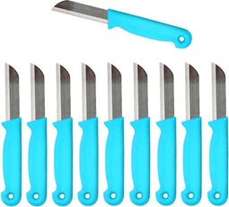 Solingen Schilmesje - RVS Glad - 16 cm met "Blade Cover" - Turquoise - 500 Stuks