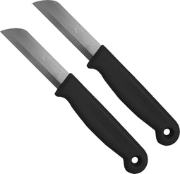 Solingen Schilmesje - RVS Glad - 16 cm met "Blade Cover" - Zwart - 2 stuks