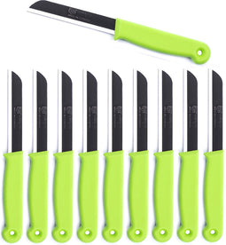 Solingen Schilmesje - RVS Glad - 18,5 cm met "Blade Cover" - Groen - 500 Stuks