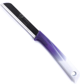 Solingen Schilmesje - RVS Glad - 19 cm met "Blade Cover" - Bi-Color Paars met Wit