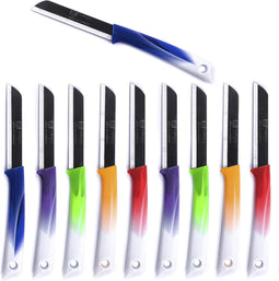 Solingen Schilmesje - RVS Glad - 19 cm met "Blade Cover" - Bi-Color Mix - 10 stuks