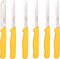 Solingen Tafelmes - Microkartel - Brede smeerkant - RVS - Geel - 21,5 cm - Set van 6