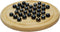 Solitair hout 22 cm.m.zwarte glazen kogels