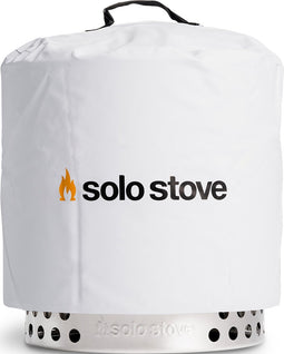 Solo Stove Ranger-beschermhoes. Accessoire voor de Ranger-vuurkorf. Waterdicht, PVC-gecoat polyester met binnensteun van aluminium stutten, ⌀ 45,5 cm, hoogte 38 cm. Kleur: wit.