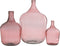 J-Line vaas Fles Terra - glas - roze - large - 55 cm hoog
