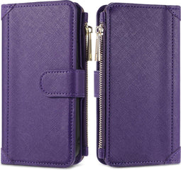 iMoshion Hoesje Geschikt voor iPhone 12 Pro / 12 Hoesje Met Pasjeshouder - iMoshion Luxe Portemonnee - Paars