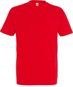 SOLS Heren Keizerlijke Zwaargewicht T-Shirt met korte mouwen (Rood)