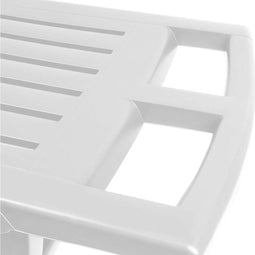 Solstol IPAE Progarden Zircone Opvouwbaar Met wieltjes Wit Polypropyleen (72 x 195 x 101 cm)