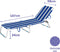 Solstol Marbueno Aluminium Strepen Blauw Wit 187 x 24 x 58 cm