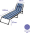 Solstol Marbueno Blauw 190 x 27 x 58 cm
