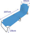 Solstol Marbueno Opvouwbaar 187 x 24 x 55 cm - Blauw