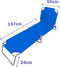 Solstol Marbueno Opvouwbaar 187 x 24 x 55 cm - Donkerblauw