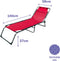 Solstol Marbueno Opvouwbaar 190 x 27 x 58 cm - Rood