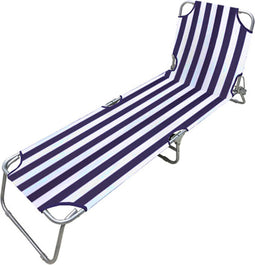 Solstol Marbueno Strepen Blauw Wit 187 x 24 x 55 cm
