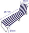 Solstol Marbueno Strepen Blauw Wit 187 x 24 x 55 cm