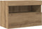 vidaXL - TV - Wandkasten - met - LED-verlichting - 2 - stuks - Artisan - Eiken - 60x30x40 - cm