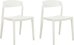 SOMERS - Eetkamerstoel set van 2 - Wit - Plastic