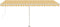 vidaXL - Luifel - vrijstaand - automatisch - 500x350 - cm - geel - en - wit