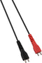 Somstyle Audio Kabel 2 Meter - Voor Sennheiser HD25, 560, 540, 480 & 430 Koptelefoon - Zonder Microfoon - Inclusief 3.5mm Naar 6.3mm Connector - Zwart