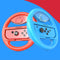 Somstyle Controller Grip Set geschikt voor Nintendo Switch Joy-Con - Stuur en Controller Houder - Rood / Blauw