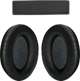 Somstyle Oorkussens Met Hoofdband Geschikt Voor Sennheiser HD 206, HD 201, HD 201S, HD 200 & HD180 - Zacht Schuim - Kunstleer - Zwart