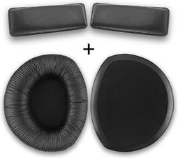 Somstyle Oorkussens Met Hoofdband Geschikt Voor Sennheiser HDR165 HDR175 HDR185 HDR195 / RS165 RS175 RS185 RS195 Koptelefoon - Zacht Schuim - Eiwitleer - Zwart