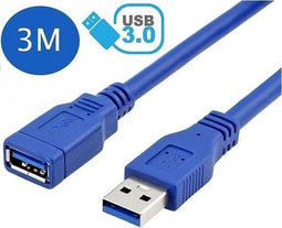 Somstyle USB 3.0 Verlengkabel - 3 Meter - Hoge Snelheid - Male naar Female - USB naar USB