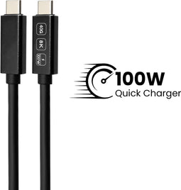 Somstyle USB 4.0 Kabel - USB-C naar USB-C - 100 W - 40Gbps - Gecertificeerd - 2 Meter