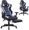 Gamestoel Tornado relax bureaustoel - met voetsteun - ergonomisch verstelbaar - zwart blauw