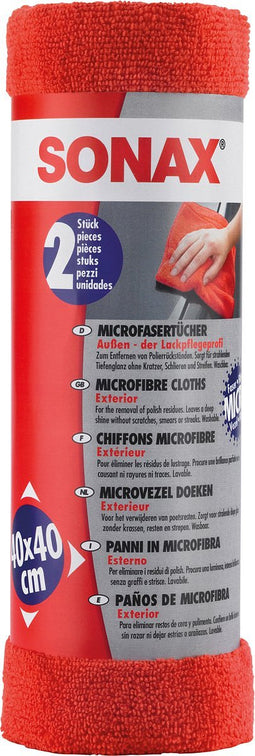 Sonax Microvezeldoek Exterieur Rood 2-delig