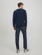 JACK & JONES JPRCCHOWELL KNIT CREW NECK STYD AW24 - Herentrui - Ribgebreid - Ronde Hals - Blauw