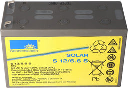 Sonnenschein Solar S12 / 6.6S accukabel 12Volt 6.6Ah