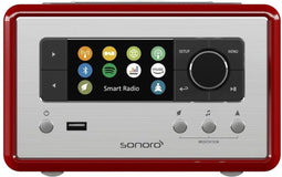 Sonoro Relax X internet radio met Wi-Fi, Spotify Connect, FM/DAB+ radio en Bluetooth - Rood