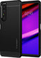 Sony Xperia 1 III Hoesje - Spigen - Rugged Armor Serie - TPU Backcover - Matte Black - Hoesje Geschikt Voor Sony Xperia 1 III