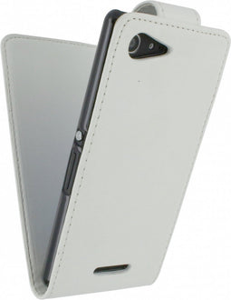 Sony Xperia E3 Hoesje - Xccess - Serie - Kunstlederen Flipcase - Wit - Hoesje Geschikt Voor Sony Xperia E3