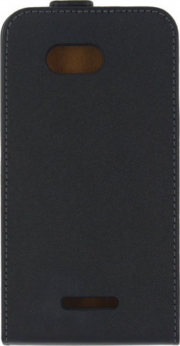 Sony Xperia E4g Hoesje - Mobilize - Classic Serie - Kunstlederen Flipcase - Zwart - Hoesje Geschikt Voor Sony Xperia E4g