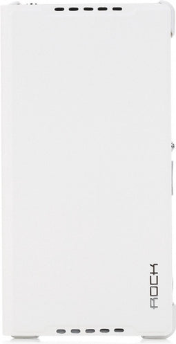 Sony Xperia Z2 Hoesje - Rock - Serie - Kunststof Bookcase - Wit - Hoesje Geschikt Voor Sony Xperia Z2