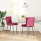 vidaXL - Eetkamerstoelen - 2 - st - fluweel - wijnrood