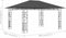 vidaXL - Prieel - met - klamboe - 180 - g/m² - 4x3x2,73 - m - antraciet