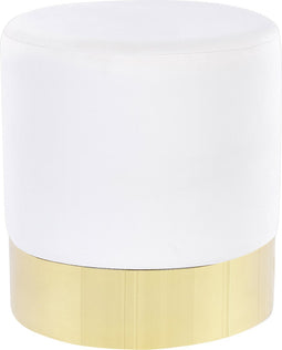 SOPHIA - Poef - Wit - 39 cm - Fluweel