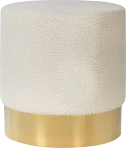 SOPHIA - Poef - Wit - Bouclé